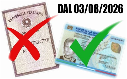Scadenza della validità della carta di identità cartacea